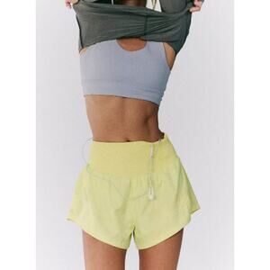 027 NWT FP Movement Carpe Diem Shorts | Color Highlighter Yellow | Size Large